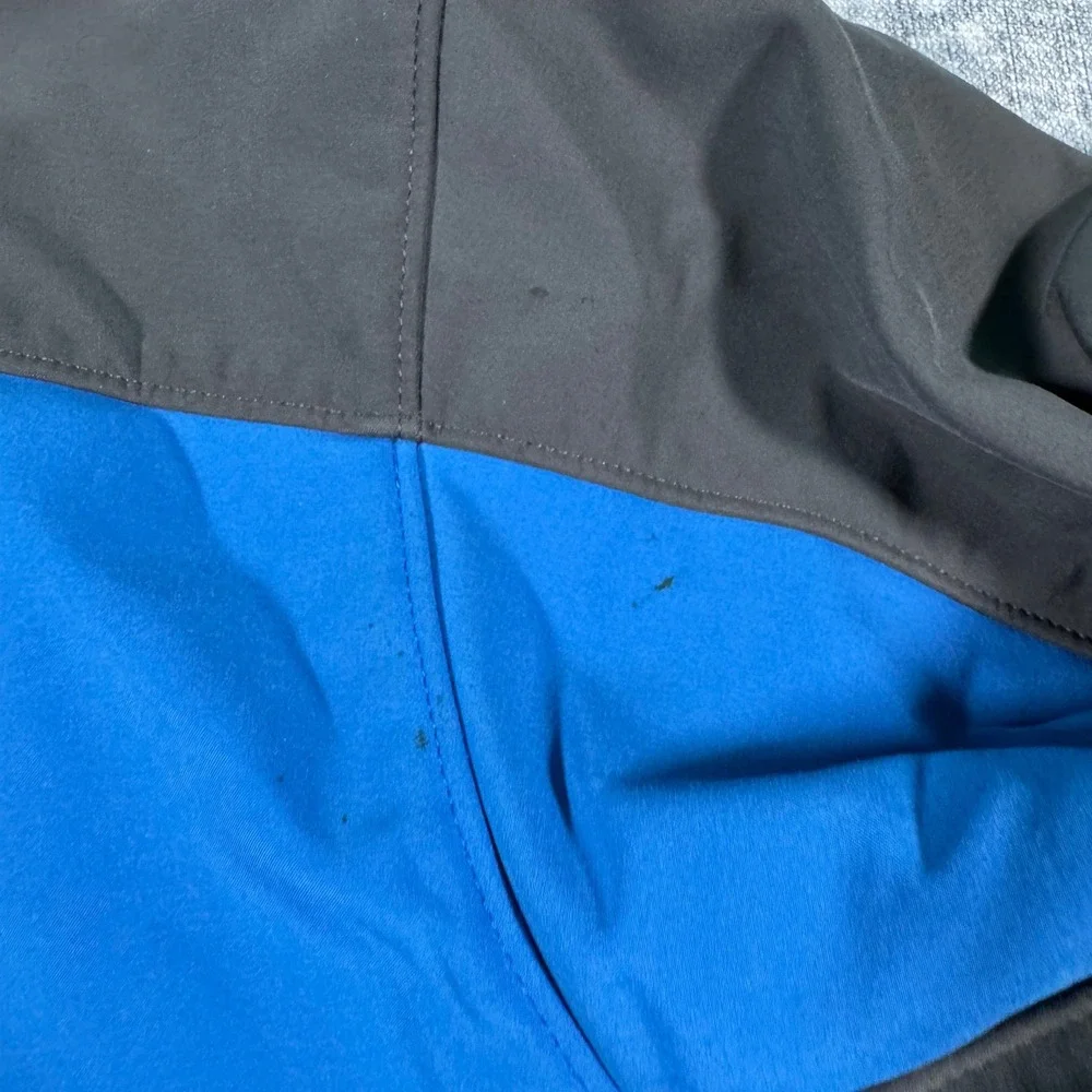 The North Face Apex Bionic Jacket Mens Medium Blue Grey Softshell Windproof Coat